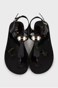 Metal Logo Sandals