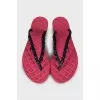 Flip-flops decorated with chain