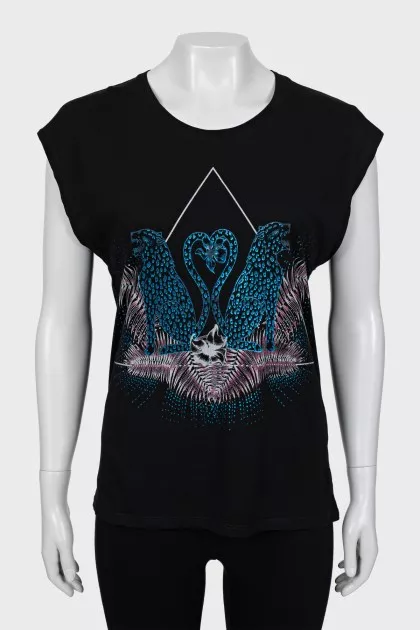 Printed straight-fit T-shirt