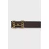 Reversible belt with logo buckle