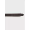Reversible belt with logo buckle