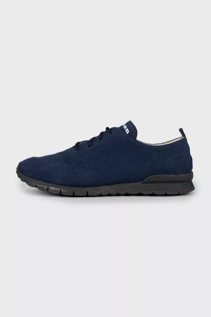 Men's blue textile sneakers
