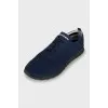 Men's blue textile sneakers