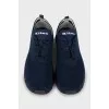 Men's blue textile sneakers