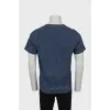 Men's loose blue T-shirt