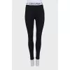 Black leggings with logo and tag