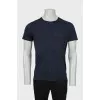 Men's blue T-shirt with brand logo