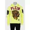Men's hoodie with patches and logo