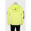 Men's hoodie with patches and logo