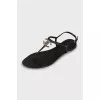 Logo leather sandals