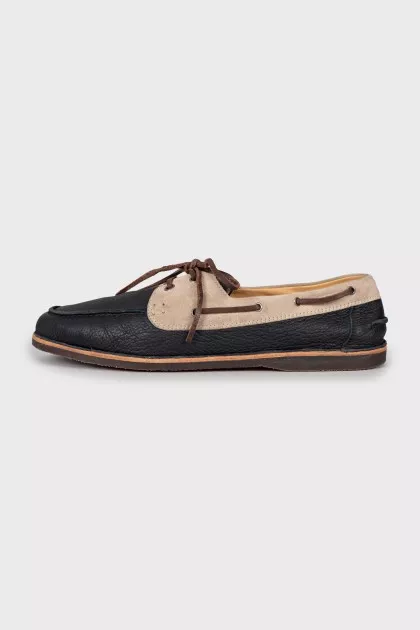 Men's leather lace-up loafers
