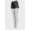 Leather shorts with pockets