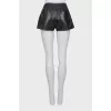 Leather shorts with pockets