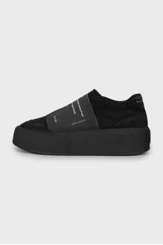 Textile sneakers with a massive platform