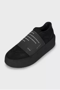 Textile sneakers with a massive platform