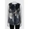 Mixed color fur vest