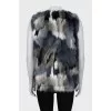 Mixed color fur vest