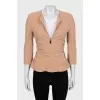 Fitted jacket with drapery