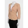 Fitted jacket with drapery