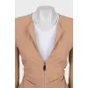 Fitted jacket with drapery
