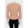Fitted jacket with drapery