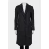 Check coat with inner vest