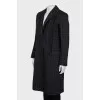 Check coat with inner vest