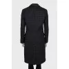 Check coat with inner vest