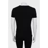 T-shirt with white seams and tag