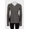 Fitted jacket with zipper