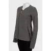 Fitted jacket with zipper