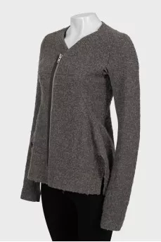 Fitted jacket with zipper