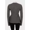 Fitted jacket with zipper