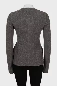 Fitted jacket with zipper