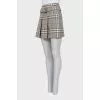 Wool mini skirt in checkered print