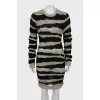 Knitted dress with mesh inserts