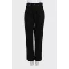 High-waisted black jeans