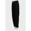 High-waisted black jeans