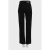 High-waisted black jeans