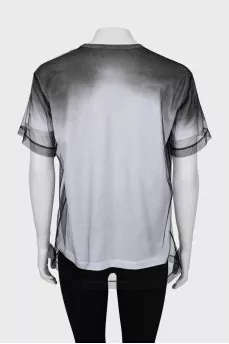 Mesh T-shirt with tag