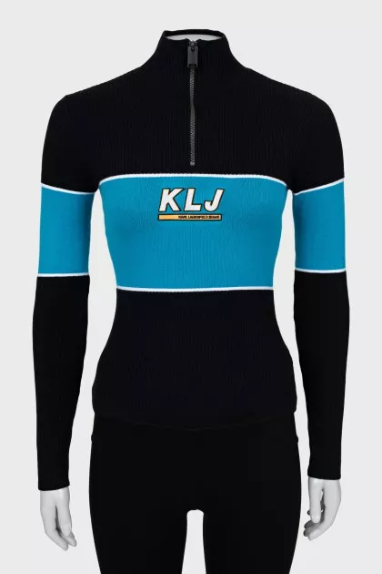 Fitted knee-high with embroidered logo