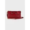 Red crossbody bag with bow