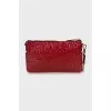Red crossbody bag with bow