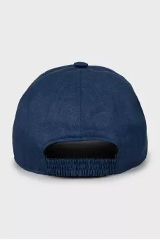 Men's cap made of linen and wool