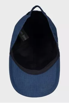 Men's cap made of linen and wool