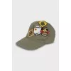 Men's cap with stripes