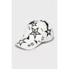 Printed cap with tag