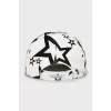 Printed cap with tag