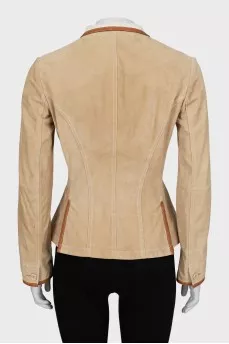 Fitted suede jacket