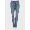 Printed distressed jeans